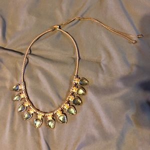 Kendra Scott Rose Gold & Emerald Necklace